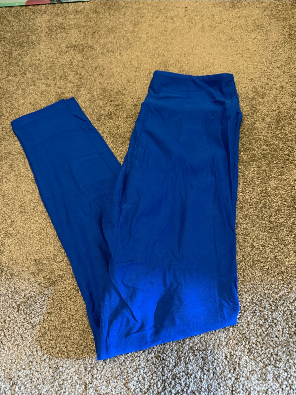 Solid Blue Lularoe Full Length Leggings